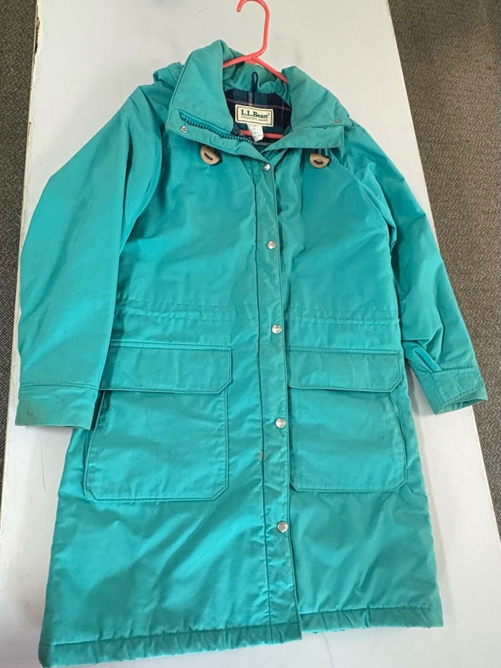 Vintage LLBean Long Teal Coat